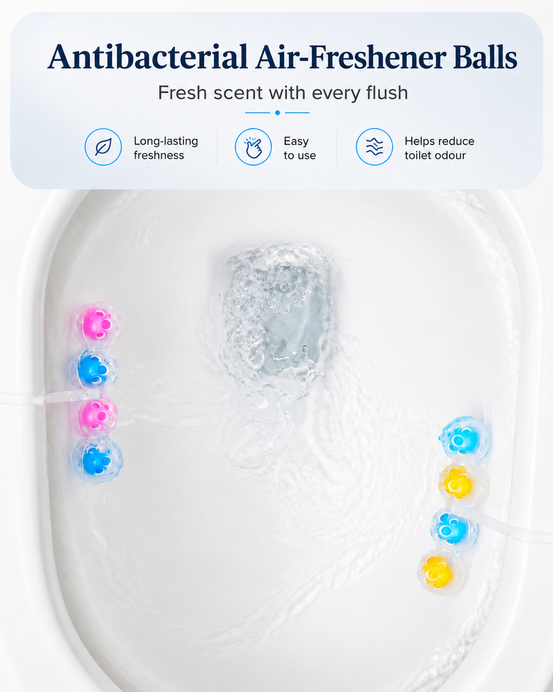 Toilet cleaning and freshening product